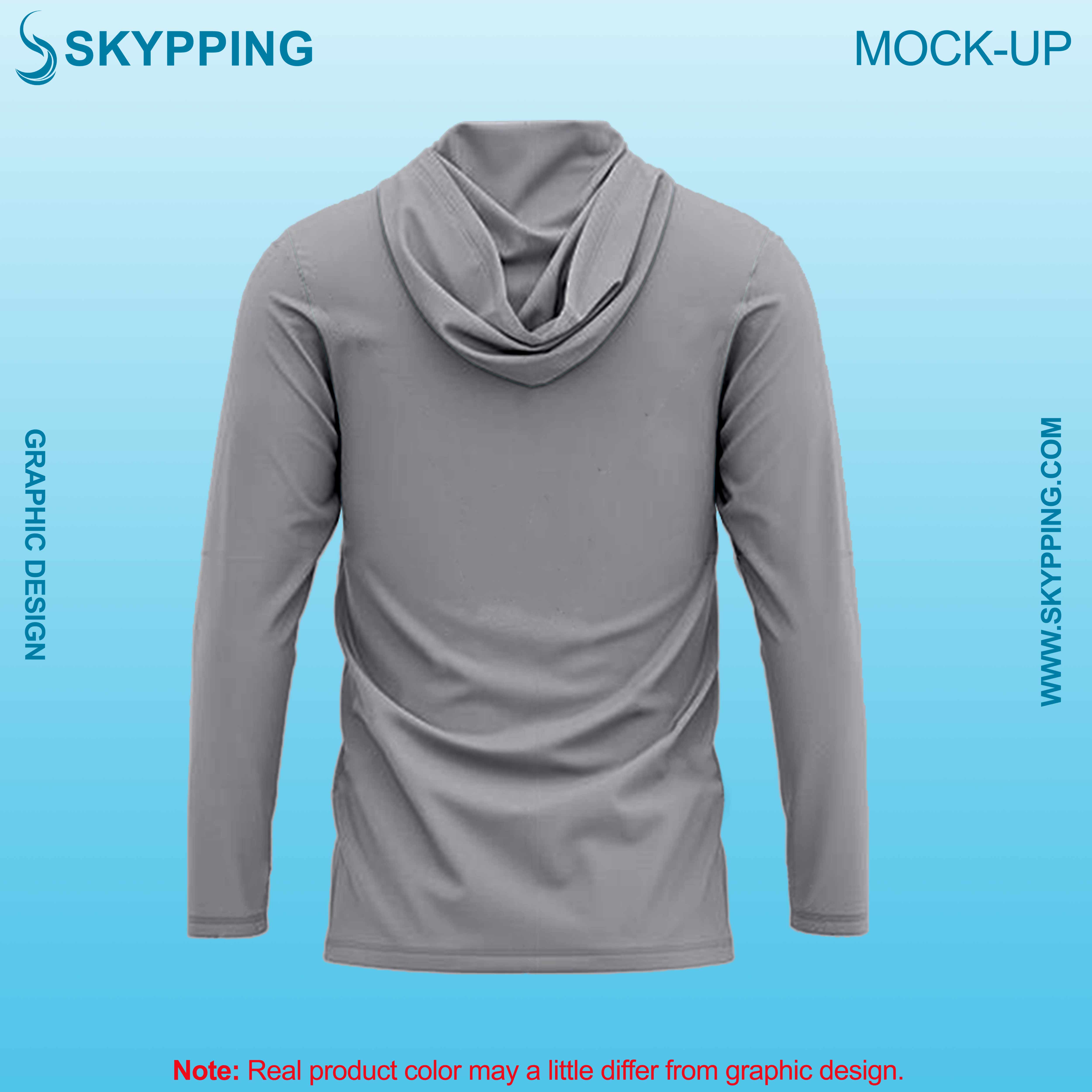 Hooded Long sleeve set-in style round neck t-shirts for men